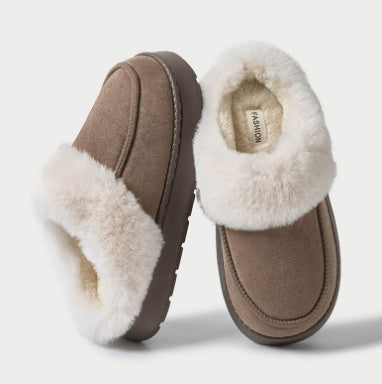 Pantuflas cálidas de ante sintético Eva para mujer