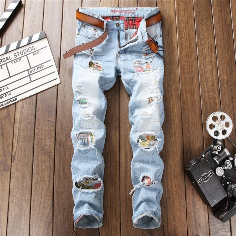 Vaqueros rectos vintage para hombre