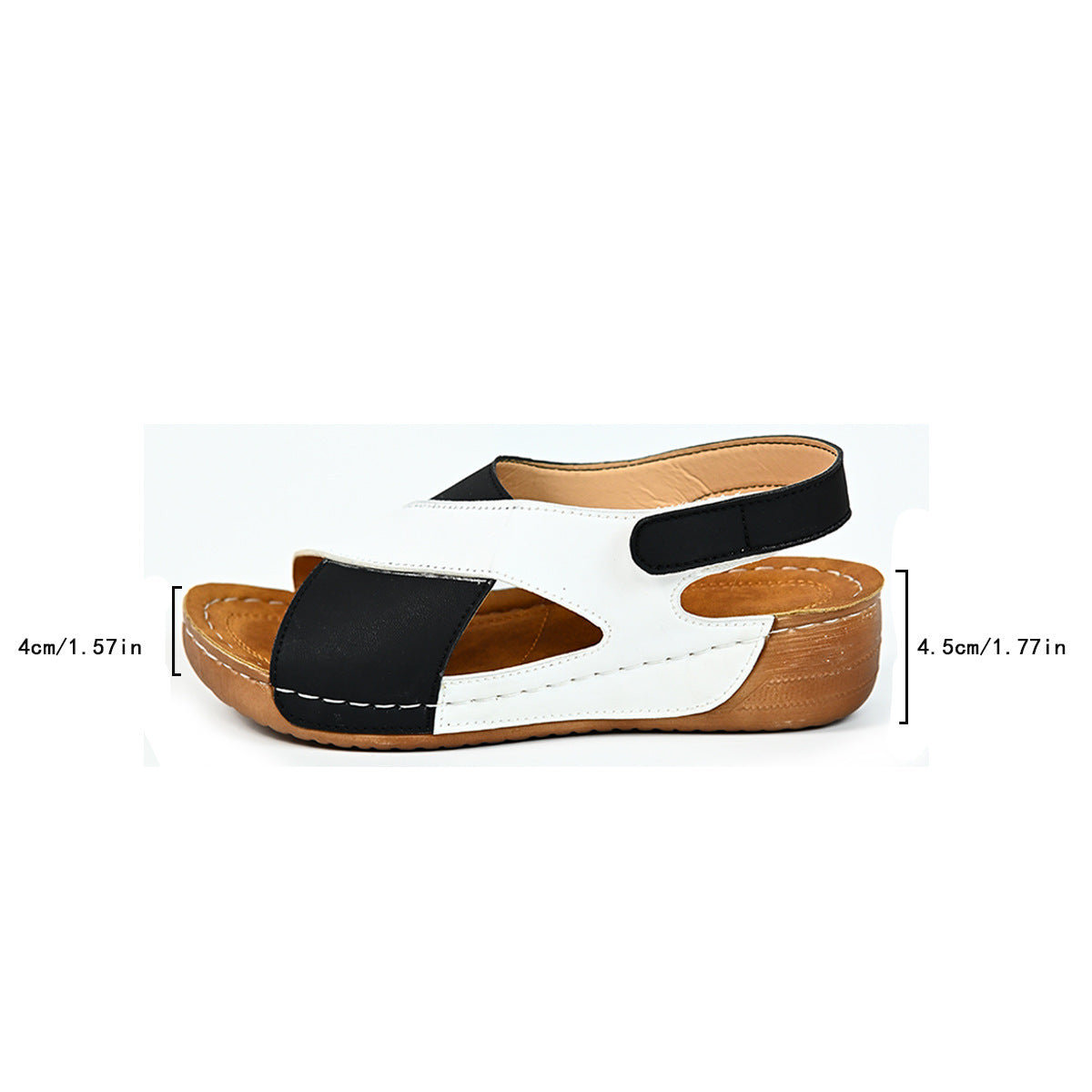 Sandales compensées croisées à blocs de couleurs, chaussures romaines à plateforme et bouche de poisson, tendance pour l'été, pour femmes