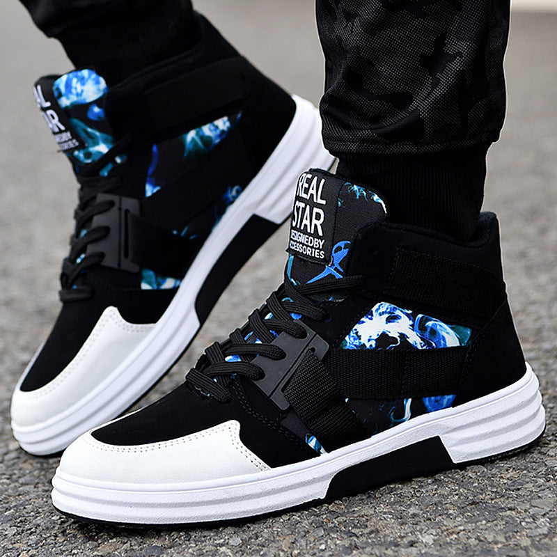Chaussures montantes à lacets camouflage