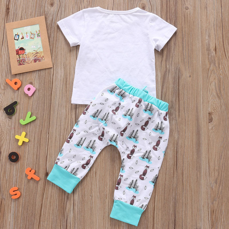 Ensemble de vêtements pour nouveau-né, t-shirt, haut, pantalon, tenues pour petits garçons et filles