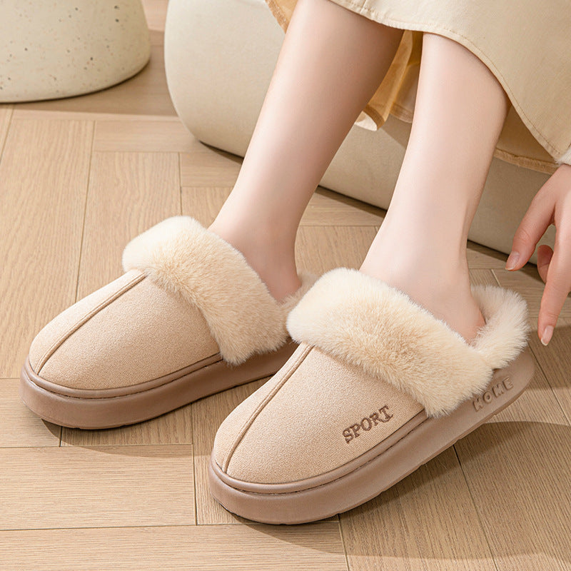 Pantuflas cálidas de ante sintético Eva para mujer
