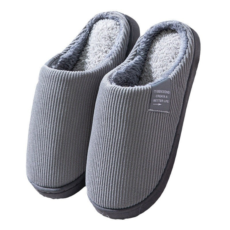Chaussons d'hiver chauds en coton pour l'intérieur