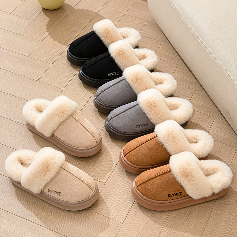 Pantuflas cálidas de ante sintético Eva para mujer