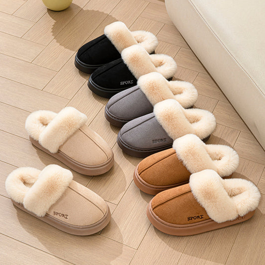 Pantuflas cálidas de ante sintético Eva para mujer