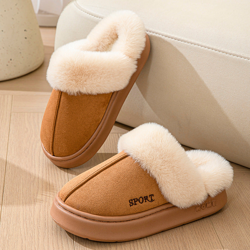 Pantuflas cálidas de ante sintético Eva para mujer