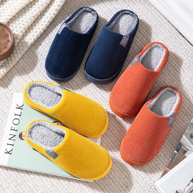 Chaussons d'hiver chauds en coton pour l'intérieur