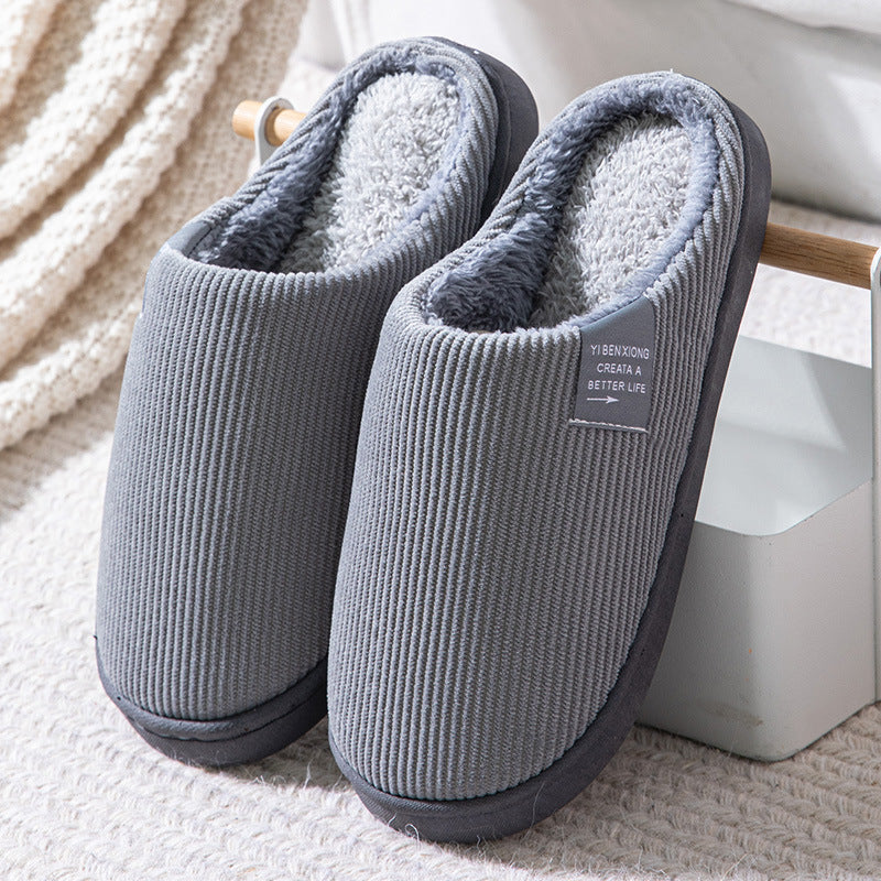 Chaussons d'hiver chauds en coton pour l'intérieur