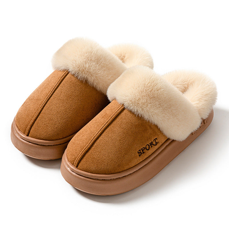 Pantuflas cálidas de ante sintético Eva para mujer