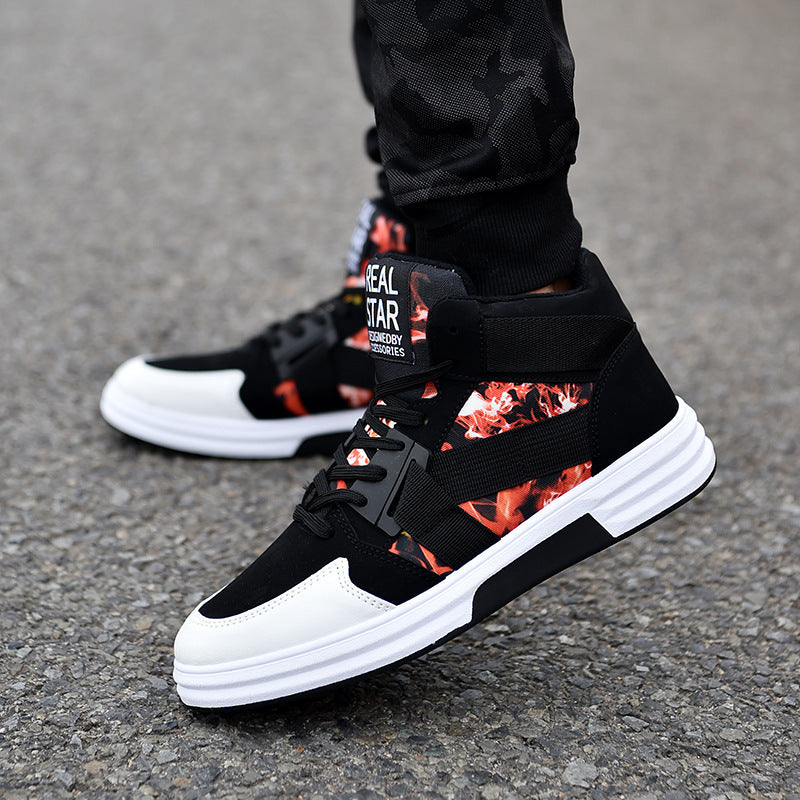 Chaussures montantes à lacets camouflage
