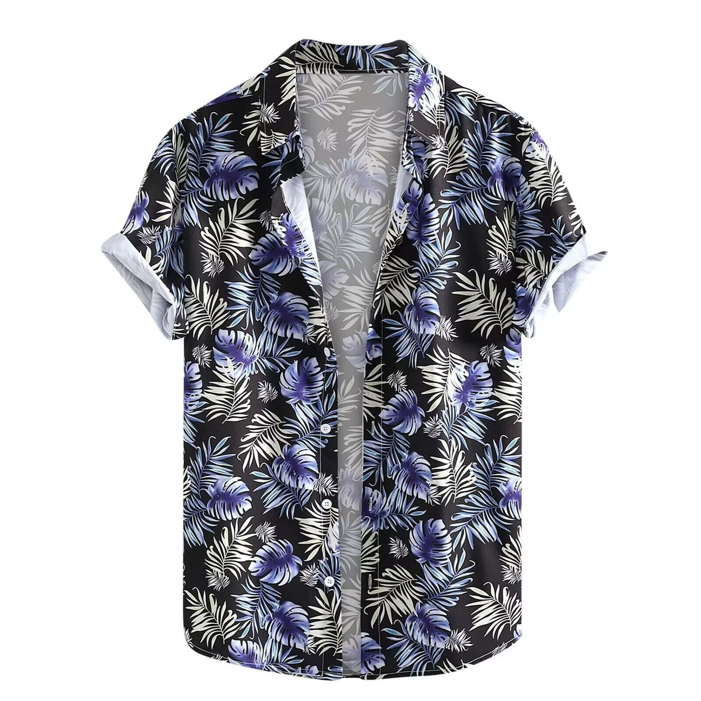 Camisa hawaiana de manga corta con estampado 3D de verano para hombre