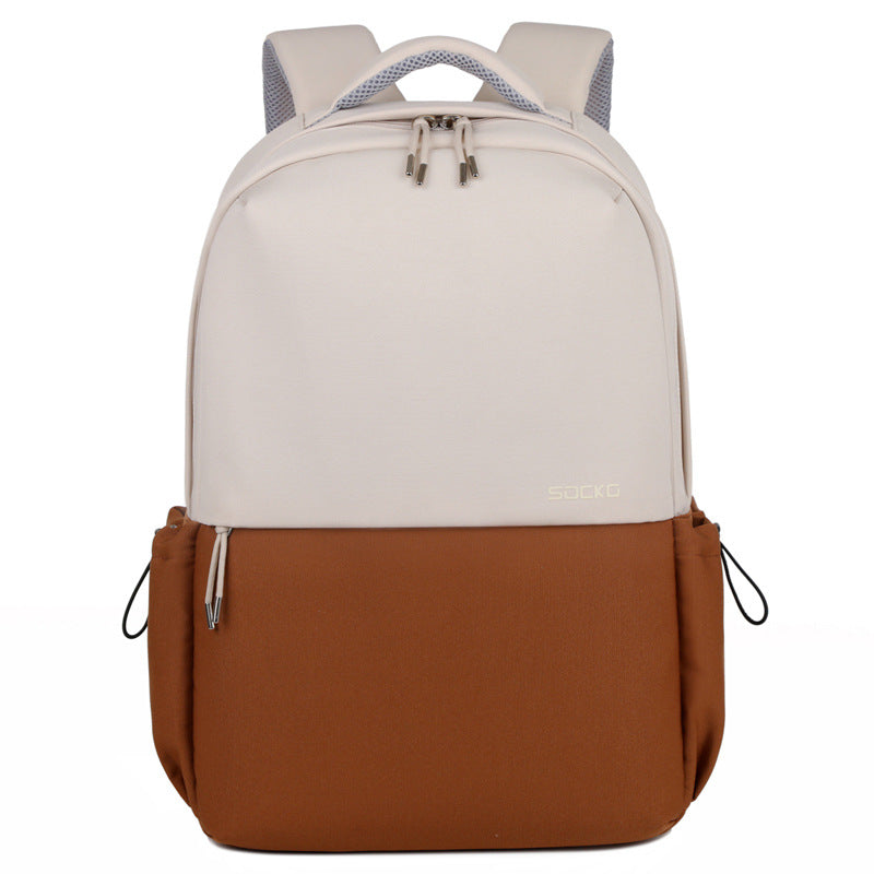 Women's Korean-style Color Matching Student Large Capacity Backpack