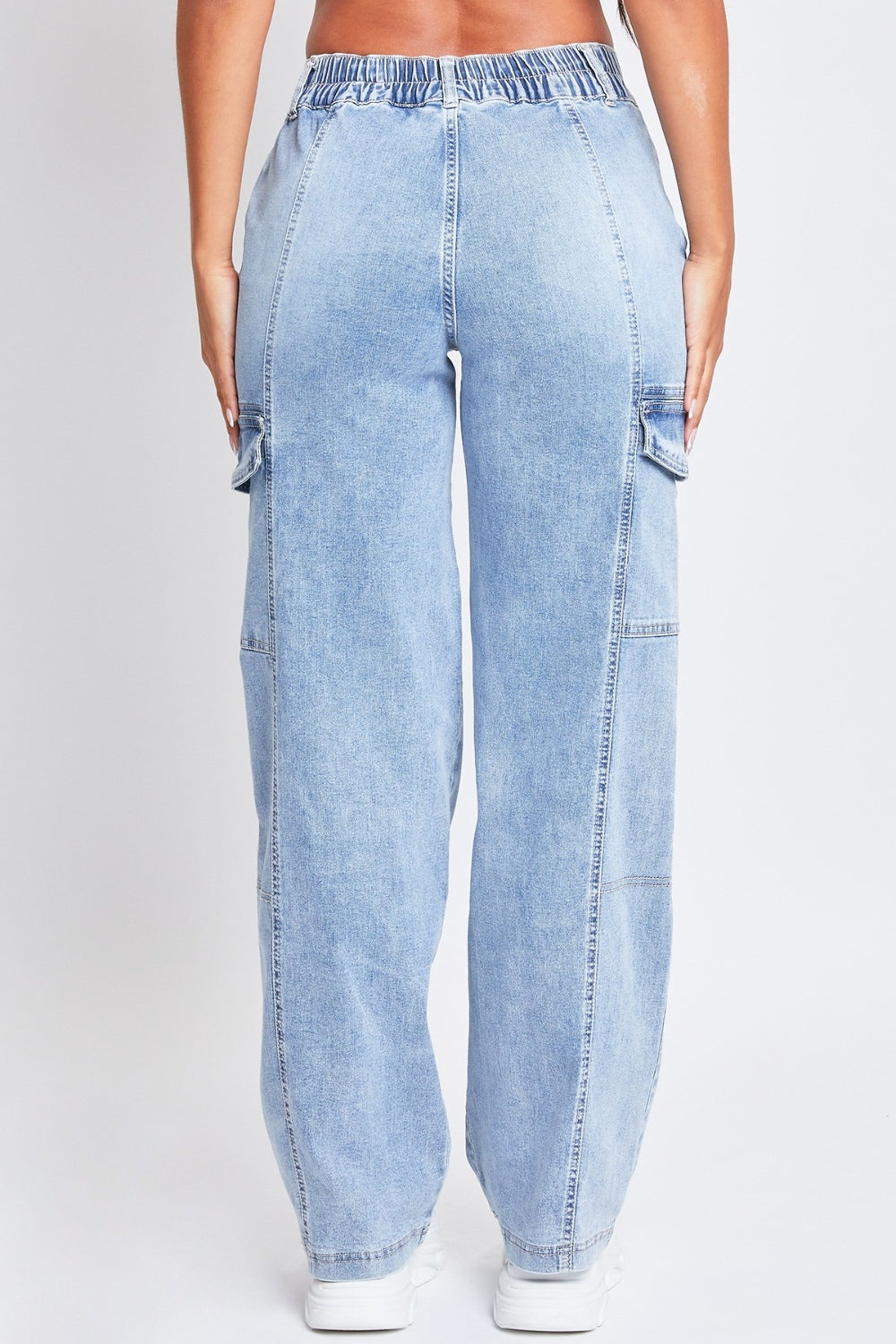 YMI Jeanswear High-Rise Straight Cargo Jeans-3