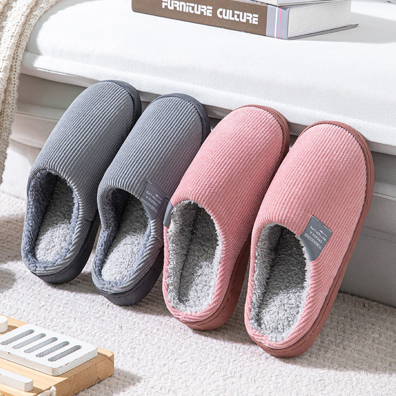 Chaussons d'hiver chauds en coton pour l'intérieur