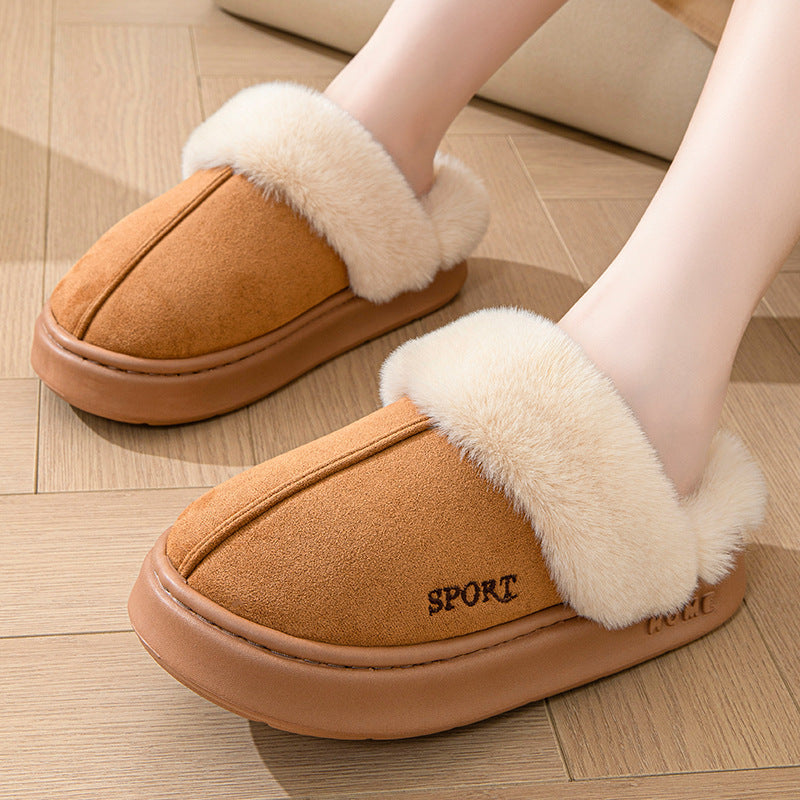 Pantuflas cálidas de ante sintético Eva para mujer