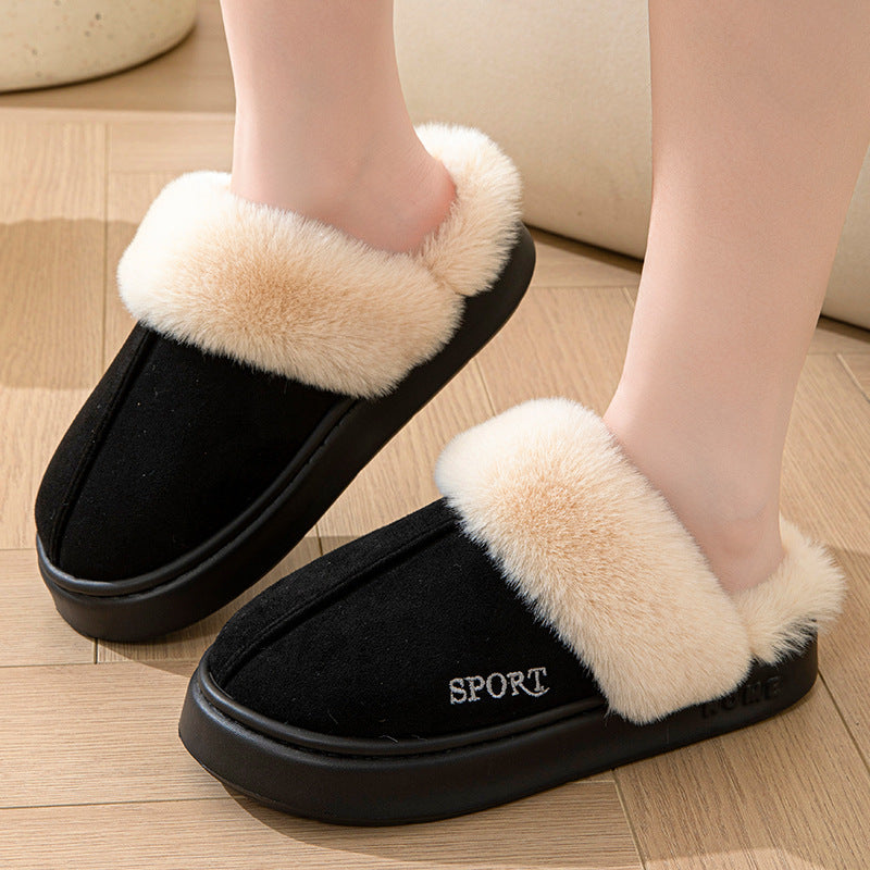 Pantuflas cálidas de ante sintético Eva para mujer