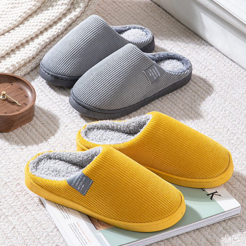 Chaussons d'hiver chauds en coton pour l'intérieur