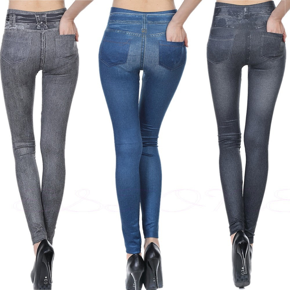 Jeggings taille haute - Leggings en jean
